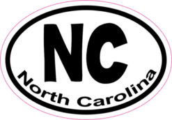 Oval NC North Carolina sticker