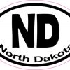 Oval ND North Dakota sticker