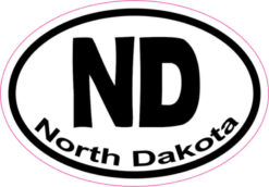Oval ND North Dakota sticker