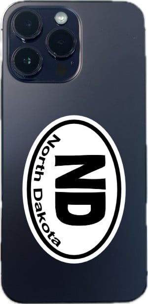 3in x 2in Oval ND North Dakota Sticker Vinyl Window State Bumper Stickers - Image 6
