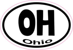 Oval OH Ohio sticker