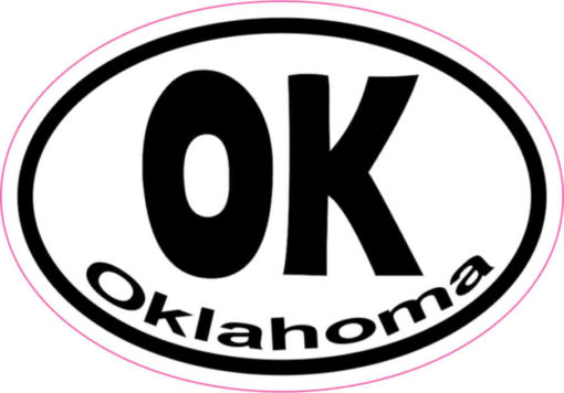 Oval OK Oklahoma sticker
