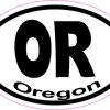Oval OR Oregon sticker