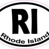 Oval RI Rhode Island sticker
