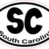 Oval SC South Carolina sticker