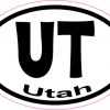 Oval UT Utah sticker