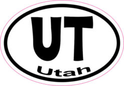 Oval UT Utah sticker