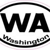 Oval WA Washington sticker