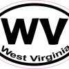 Oval WV West Virginia sticker