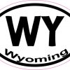 Oval WY Wyoming sticker