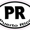Oval PR Puerto Rico sticker