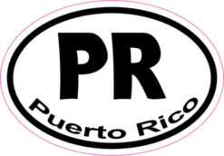 Oval PR Puerto Rico sticker