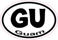 Oval GU Guam sticker