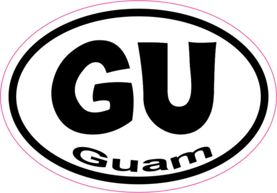 Oval GU Guam sticker