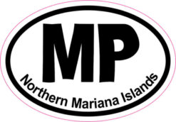 Oval MP Northern Mariana Islands sticker