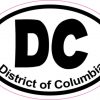 Oval DC District of Columbia sticker