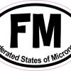 Oval FM Federated States of Micronesia sticker