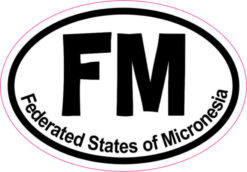 Oval FM Federated States of Micronesia sticker