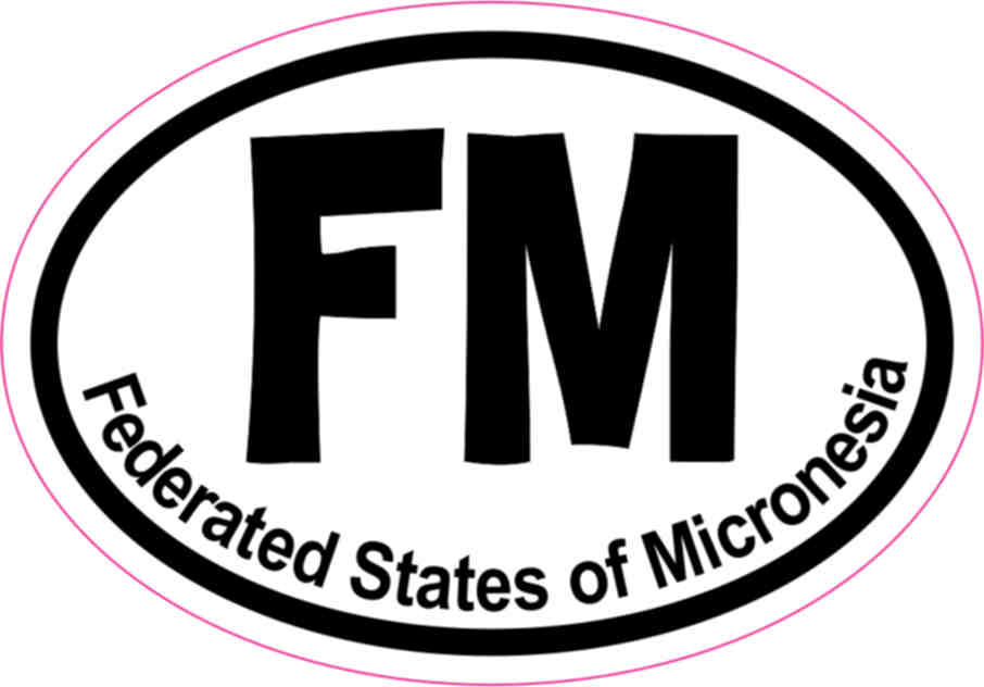 Oval FM Federated States of Micronesia sticker