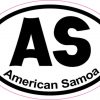 Oval AS American Samoa sticker
