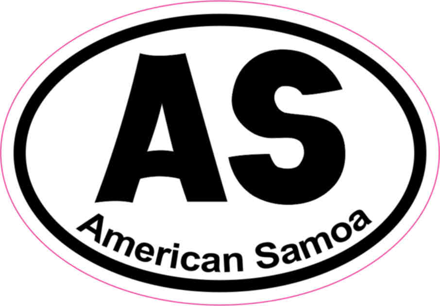 Oval AS American Samoa sticker