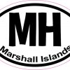 Oval MH Marshall Islands sticker