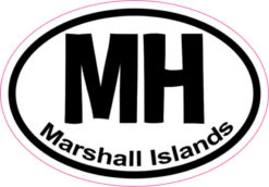 Oval MH Marshall Islands sticker