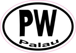 Oval PW Palau sticker