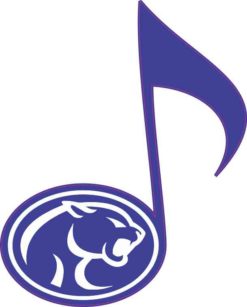 Buna Cougars Eighth Note sticker