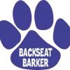 Backseat Barker Paw Print sticker