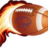 Blue Cougar Flame Football sticker