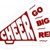 Dark Go Big Red Megaphone Cheer sticker