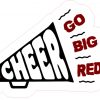 Red Bulldog Megaphone Cheer sticker