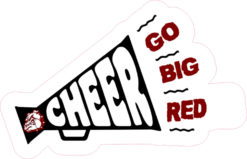 Red Bulldog Megaphone Cheer sticker