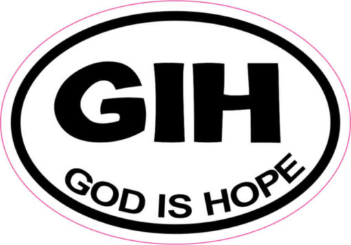 Oval GIH God Is Hope sticker
