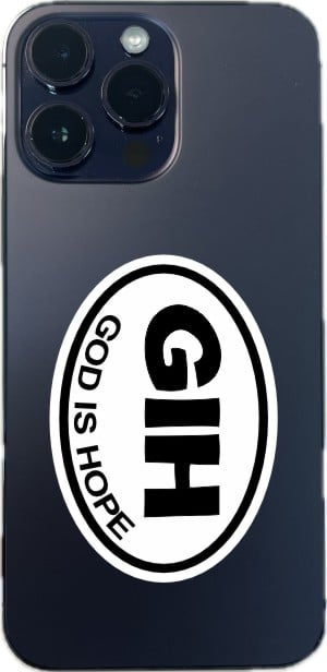 3in x 2in Oval GIH God Is Hope Sticker Vinyl Stickers Vehicle Bu - Image 6