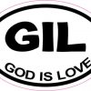 Oval GIL God Is Love sticker