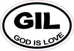 Oval GIL God Is Love sticker