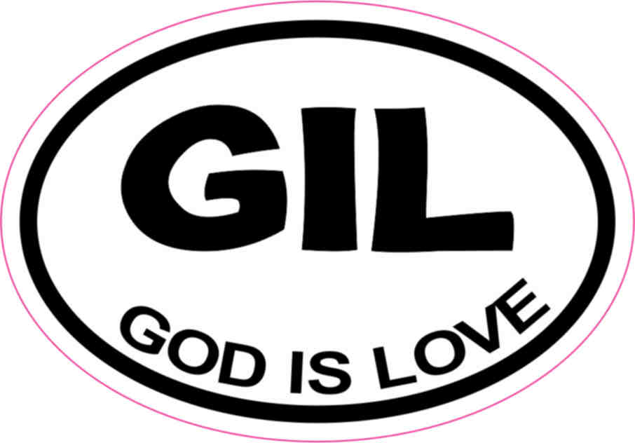 Oval GIL God Is Love sticker