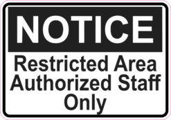 restricted area