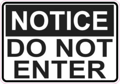 do not enter