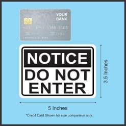 5in x 3.5in Notice Do Not Enter Magnet Magnetic Business Door Si - Image 4