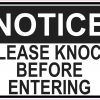 knock before entering