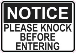 knock before entering