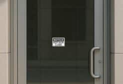 5in x 3.5in Notice Keep Door Closed Sticker Vinyl Sign Business Stickers