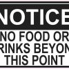 no food or drinks
