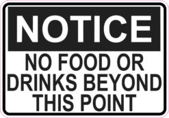 no food or drinks