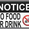 no food or drink