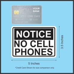 5in x 3.5in Notice No Cell Phones Magnet Business Sign Magnets Door Signs - Image 3
