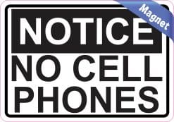 5in x 3.5in Notice No Cell Phones Magnet Business Sign Magnets Door Signs - Image 2